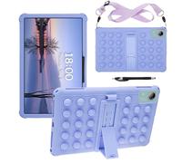 YHFZR Funda para DOOGEE U12/Doogee G6 Pro/Doogee E3+, TECLAST T60AI/ AvidPad A90/ Vasoun P200 Tablet 12 Pulgada, Silicón Ligera Carcasa Antideslizante con Soporte para los niños, Morado