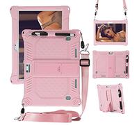 YHFZR Funda para KUNWFNIX Tab Q10 10 Pulgada, Silicón Ligera Carcasa Antideslizante con Soporte para los niños para KUNWFNIX Tab Q10 10 Pulgada, Rosado