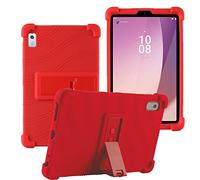 YHFZR Funda para Lenovo Tab M9 9" TB-310FU, Silicón Ligera Carcasa Antideslizante con Soporte para los niños para Lenovo Tab M9 9" TB-310FU, Rojo