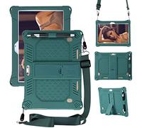 YHFZR Funda para LNMBBS T12-EEA, Silicón Ligera Carcasa Antideslizante con Soporte para los niños para LNMBBS T12-EEA 10 Pulgada, Verde Oscuro