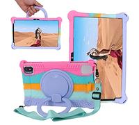 YHFZR Funda para OPPO Pad Air, Soporte Giratorio Silicón Ligera Carcasa Antideslizante para los niños para OPPO Pad Air 10,4 Pulgada, Rosa-A