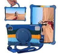 YHFZR Funda para OPPO Pad Air, Soporte Giratorio Silicón Ligera Carcasa Antideslizante para los niños para OPPO Pad Air 10,4 Pulgada, Azul Oscuro