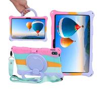 YHFZR Funda para OUKITEL OT6 Tablet, Soporte Giratorio Silicón Ligera Carcasa Antideslizante para los niños para OUKITEL OT6 Tablet 10,1 Pulgada, Rosa