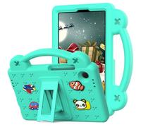 YHFZR Funda para Samsung Galaxy Tab A11 8.7" SM-X130/X133/X135, EVA Ligera Carcasa Antideslizante con Soporte, Correa para el Hombro, Verde