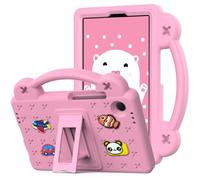 YHFZR Funda para Samsung Galaxy Tab A11 8.7" SM-X130/X133/X135, EVA Ligera Carcasa Antideslizante con Soporte, Correa para el Hombro, Rosa