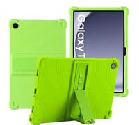 YHFZR Funda para Samsung Galaxy Tab A9+ 11'' 2023, Silicón Ligera Carcasa Antideslizante con Soporte para los niños para Samsung Galaxy Tab A9+ 11'' 2023 Model (SM-X210/X216/X218), Verde