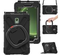 YHFZR Funda para Samsung Galaxy Tab Active 5, Rotativo Asa de Mano Porta con Hombro Funda Robusta Antichoque para Samsung Galaxy Tab Active 5 8.0" X300/X306B, Negro