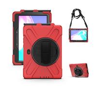 YHFZR Funda para Samsung Galaxy Tab Active5 Pro SM-X350/Active4 Pro 5G T636B/Active Pro 10.1 T540, 360°Rotativo Asa de Mano Porta con Hombro Funda Robusta Antichoque, Rojo