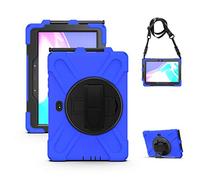 YHFZR Funda para Samsung Galaxy Tab Active5 Pro SM-X350/Active4 Pro 5G T636B/Active Pro 10.1 T540, 360°Rotativo Asa de Mano Porta con Hombro Funda Robusta Antichoque, Azul