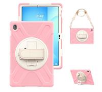 YHFZR Funda para Samsung Galaxy Tab S10 FE+/FE Plus 13,1 Pulgada SM-X620/X626B, Tres Capas con función Atril incorporada Shockproof Híbrido Resistente Cover, Rosa