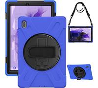 YHFZR Funda para Samsung Galaxy Tab S8+, 360°Rotativo Asa de Mano Porta con Hombro Funda Robusta Antichoque para Samsung Galaxy Tab S8+ X800/X806 12.4" 2022, Azul