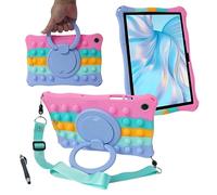 YHFZR Funda para Samsung Tab A9+ 11'' 2023, Soporte Giratorio Silicón Ligera Carcasa Antideslizante para los niños para Samsung Galaxy Tab A9+ 11'' 2023 SM-X210/X216/X218, Rosa