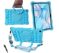 YHFZR Funda para Samsung Tab A9 8.7'' 2023, Soporte Giratorio Silicón Ligera Carcasa Antideslizante para los niños para Samsung Galaxy Tab A9 8.7'' 2023 SM-X110/115/117, Azul