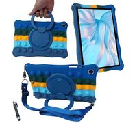 YHFZR Funda para Samsung Tab A9 8.7'' 2023, Soporte Giratorio Silicón Ligera Carcasa Antideslizante para los niños para Samsung Galaxy Tab A9 8.7'' 2023 SM-X110/115/117, Azul Oscuro