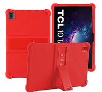 YHFZR Funda para TCL 10 Tab MAX 4G(10.36"), Silicón Ligera Carcasa Antideslizante con Soporte para los niños para TCL 10 Tab MAX 4G(10.36"), Rojo