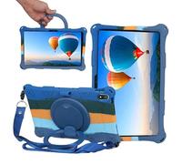 YHFZR Funda para TCL Tab 10L, Soporte Giratorio Silicón Ligera Carcasa Antideslizante para los niños para TCL Tab 10L 10,1 Pulgada, Azul Oscuro