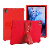 YHFZR Funda para TCL Tab Pro 5G, Silicón Ligera Carcasa Antideslizante con Soporte para los niños para TCL Tab Pro 5G 10,36 Pulgada, Rojo