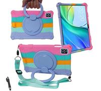 YHFZR Funda para Teclast M50/M50HD/M50 Pro, Soporte Giratorio Silicón Ligera Carcasa Antideslizante para los niños para Teclast M50/M50HD/M50 Pro 10,1 Pulgada, Rosa