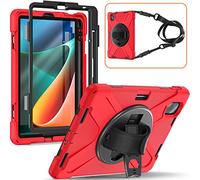 YHFZR Funda para Xiaomi Mi Pad 5/5 Pro 11 Pulgada, 360°Rotativo Asa de Mano Porta con Hombro Funda Robusta Antichoque para Xiaomi Mi Pad 5/5 Pro 11 Pulgada, Rojo