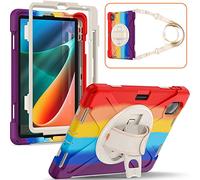 YHFZR Funda para Xiaomi Mi Pad 5/5 Pro 11 Pulgada, 360°Rotativo Asa de Mano Porta con Hombro Funda Robusta Antichoque para Xiaomi Mi Pad 5/5 Pro 11 Pulgada, Naranja