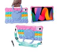 YHFZR Funda Soporte Giratorio Silicón Ligera Carcasa Antideslizante para los niños para Teclast P50/Blackview Tab 16/Teclast T50/UMIDIGI A15 Tab Tablet 11 Pulgada, Rosa