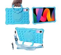 YHFZR Funda Soporte Giratorio Silicón Ligera Carcasa Antideslizante para los niños para Teclast P50/Blackview Tab 16/Teclast T50/UMIDIGI A15 Tab Tablet 11 Pulgada, Azul