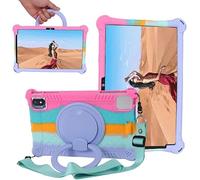 YHFZR Funda Soporte Silicón Ligera Carcasa Antideslizante para los niños para Teclast P30T/Moderness MB1001/ Blackview Tab 80/Oscal Pad 50 WiFi/OUZRS Tab-M1/UMIDIGI Tablet 10,1 Pulgada, Rosa