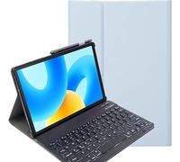 YHFZR Funda Teclado Español Ñ para Blackview Tab 90 WiFi/Tab 90/Tab9 WiFi/Tab 16 Pro 11 Pulgada, Español Slim Teclado Keyboard Case con Magnético Desmontable Inalámbrico Bluetooth, Azul