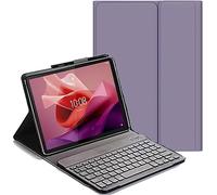 YHFZR Funda Teclado Español Ñ para OPPO Pad Air 5 Tablet 12,1 Pulgada, Español Slim Teclado Keyboard Case con Magnético Desmontable Inalámbrico Bluetooth, Púrpura