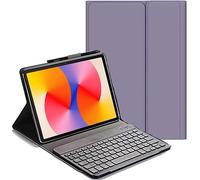 YHFZR Funda Teclado Español Ñ para Samsung Galaxy Tab A11 8,7 Pulgada SM-X130/X133/X135, Español Slim Teclado Keyboard Case con Magnético Desmontable Inalámbrico Bluetooth, Púrpura