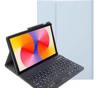 YHFZR Funda Teclado Español Ñ para Samsung Galaxy Tab A11 8,7 Pulgada SM-X130/X133/X135, Español Slim Teclado Keyboard Case con Magnético Desmontable Inalámbrico Bluetooth, Azul