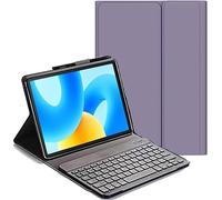 YHFZR Funda Teclado Español Ñ para Samsung Galaxy Tab Active 4 Pro 10,1'' SM-T636B/T630, Español Slim Teclado Keyboard Case con Magnético Desmontable Inalámbrico Bluetooth, Púrpura