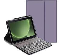YHFZR Funda Teclado Español Ñ para Samsung Galaxy Tab Active Pro 10,1'' T540/T545, Español Slim Teclado Keyboard Case con Magnético Desmontable Inalámbrico Bluetooth, Púrpura