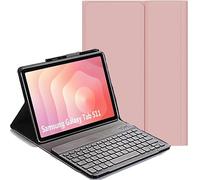 YHFZR Funda Teclado Español Ñ para Samsung Galaxy Tab S11 Tablet 11 Pulgada SM-X730/X736B, Español Slim Teclado Keyboard Case con Magnético Desmontable Inalámbrico Bluetooth, Rosa