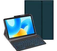 YHFZR Teclado Funda para Blackview Mega 3 Tablet 12,1 Pulgada, (QWERTY English) 7 Colores Desmontable Teclado Wireless Keyboard Case, Verde
