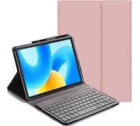 YHFZR Teclado Funda para Blackview Tab 90 WiFi/Tab 90/Tab9 WiFi/Tab 16 Pro 11 Pulgada - QWERTY Slim Teclado Wireless Keyboard Case con Magnético Desmontable Inalámbrico Bluetooth, Rosa