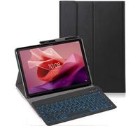 YHFZR Teclado Funda para DOOGEE Tab E3 Tablet 11 Pulgada, [Español Ñ] 7 Colores Desmontable Teclado Wireless Keyboard Case, Negro