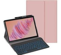 YHFZR Teclado Funda para DOOGEE U11/U11 Pro Tablet 11 Pulgada, (QWERTY English) 7 Colores Desmontable Teclado Wireless Keyboard Case, Rosa