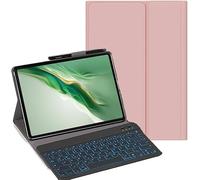 YHFZR Teclado Funda para Honor Magic Pad 2 Tablet, (QWERTY English) 7 Colores Desmontable Teclado Wireless Keyboard Case para Honor Magic Pad 2 Tablet 12,3 Pulgada, Rosa