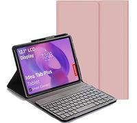 YHFZR Teclado Funda para Lenovo Idea Tab Plus 12,1 Pulgada Tablet TB365FC - QWERTY Slim Teclado Wireless Keyboard Case con Magnético Desmontable Inalámbrico Bluetooth, Rosa