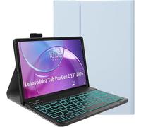 YHFZR Teclado Funda para Lenovo Idea Tab Pro Gen 2 Tablet 13 Pulgada 2026, [Español Ñ] 7 Colores Desmontable Teclado Wireless Keyboard Case, Azul