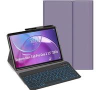 YHFZR Teclado Funda para Lenovo Idea Tab Pro Gen 2 Tablet 13 Pulgada 2026, (QWERTY English) 7 Colores Desmontable Teclado Wireless Keyboard Case, Violeta