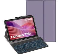 YHFZR Teclado Funda para Lenovo Tab 10,1 Pulgada 2025 TB-311FU, (QWERTY English) 7 Colores Desmontable Teclado Wireless Keyboard Case para Lenovo Tab 10,1 Pulgada 2025 TB-311FU, Violeta