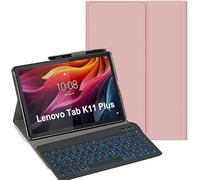 YHFZR Teclado Funda para Lenovo Tab M11 Plus 11,5 Pulgada, (QWERTY English) 7 Colores Desmontable Teclado Wireless Keyboard Case para Lenovo Tab M11 Plus 11,5 Pulgada Tablet 2024, Rosa