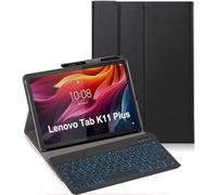 YHFZR Teclado Funda para Lenovo Tab M11 Plus 11,5 Pulgada, (QWERTY English) 7 Colores Desmontable Teclado Wireless Keyboard Case para Lenovo Tab M11 Plus 11,5 Pulgada Tablet 2024, Negro