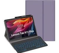 YHFZR Teclado Funda para Lenovo Tab M11 Plus 11,5 Pulgada, (QWERTY English) 7 Colores Desmontable Teclado Wireless Keyboard Case para Lenovo Tab M11 Plus 11,5 Pulgada Tablet 2024, Violeta