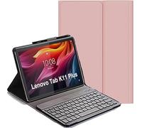 YHFZR Teclado Funda para Lenovo Tab M11 Plus 11,5 Pulgada - QWERTY Slim Teclado Wireless Keyboard Case con Magnético Desmontable Bluetooth para Lenovo Tab M11 Plus 11,5 Pulgada Tablet 2024, Rosa