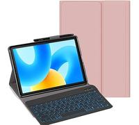 YHFZR Teclado Funda para Realme Pad 2 Lite 10,95 Pulgada, (QWERTY English) 7 Colores Desmontable Teclado Wireless Keyboard Case para Realme Pad 2 Lite 10,95 Pulgada, Rosa