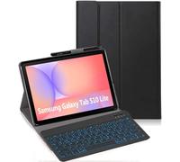YHFZR Teclado Funda para Samsung Galaxy Tab S10 Lite 10,9'' SM-X400/X406, [Español Ñ] 7 Colores Desmontable Teclado Wireless Keyboard Case, Negro