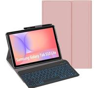 YHFZR Teclado Funda para Samsung Galaxy Tab S10 Lite 10,9'' SM-X400/X406, (QWERTY English) 7 Colores Desmontable Teclado Wireless Keyboard Case, Rosa